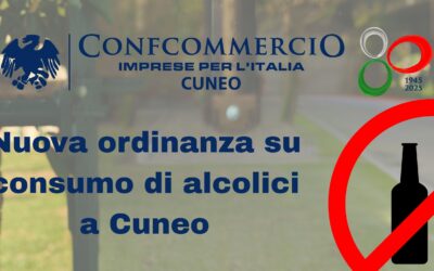 Nuova ordinanza su consumo di alcolici a Cuneo
