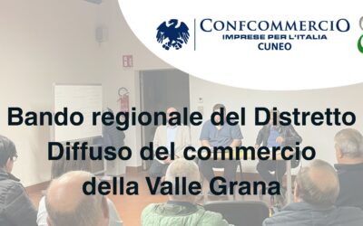 Bando regionale del Distretto Diffuso del commercio della Valle Grana.
