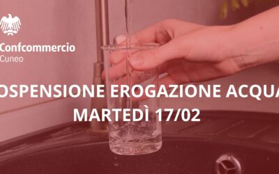 Sospensione erogazione acqua – martedì 17/02